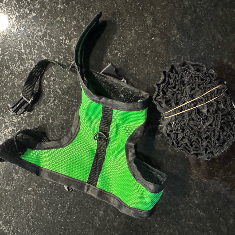 Green and Black Small Pet Harness